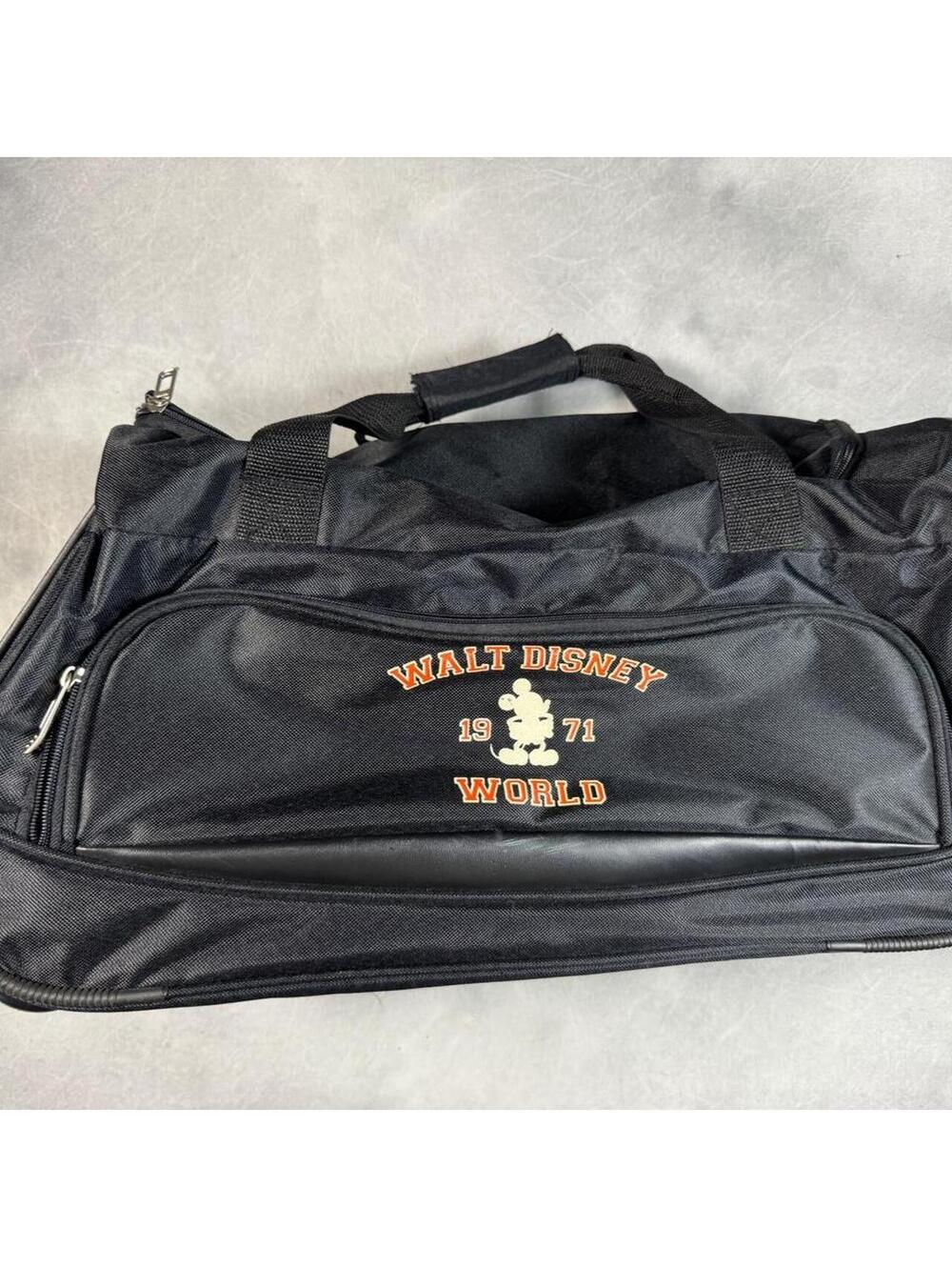 Walt Disney World 1971 Mickey Mouse Rolling Duffle Bag Wheeled Luggage Disney